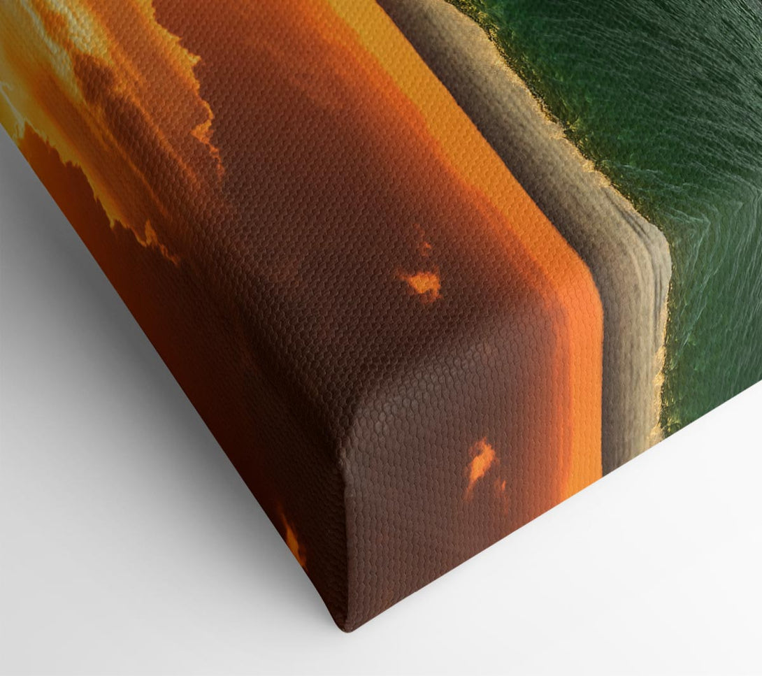  A Canvas Print of Surfer Sunset Canvas Wall Art