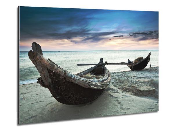 Fishing Boat At Dusk Metal Print
