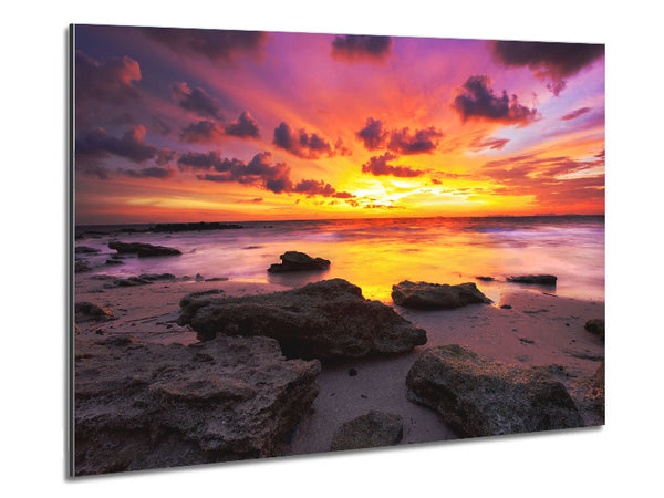 Distant Ocean Skies Metal Print