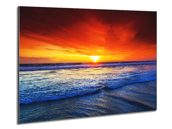 Fierce Ocean Skies Metal Print