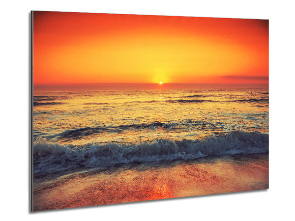 Ocean Sunset Metal Print