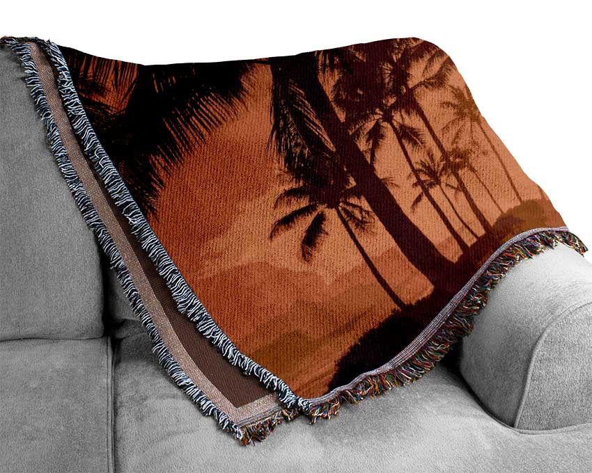 Perfect Palm Tree Delight Woven Blanket