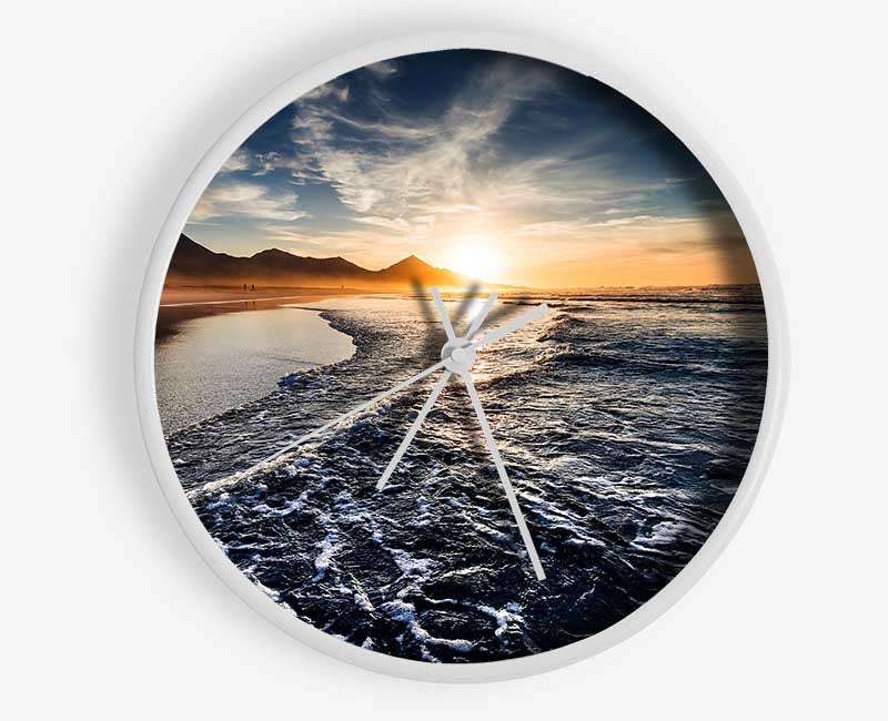 Cliffs Of The Ocean Sun Clock - Wallart-Direct UK