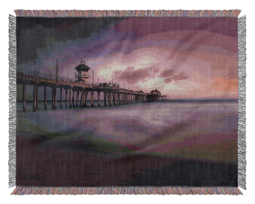Stars In The Pink Skies Woven Blanket