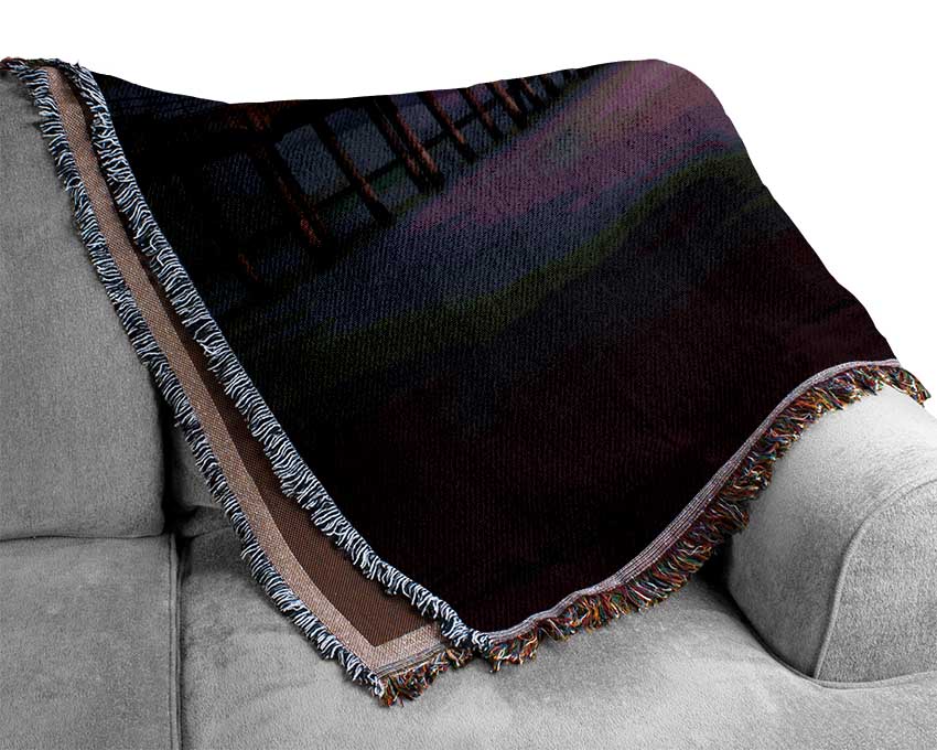 Stars In The Pink Skies Woven Blanket