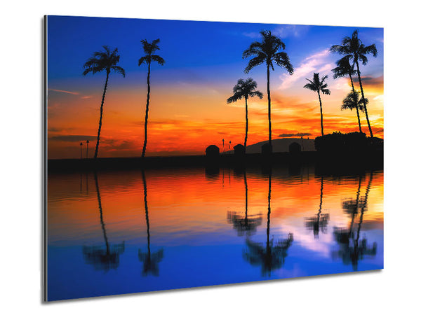 Stunning Reflections Of The Ocean Sky Metal Print
