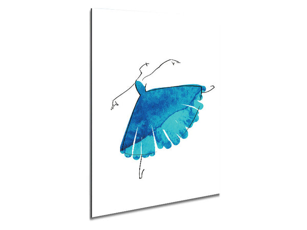 Blue Ballerina 2 Metal Print