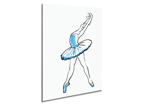 Blue Ballerina 1 Metal Print