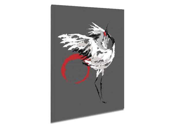 Japanese Crane 2 Metal Print