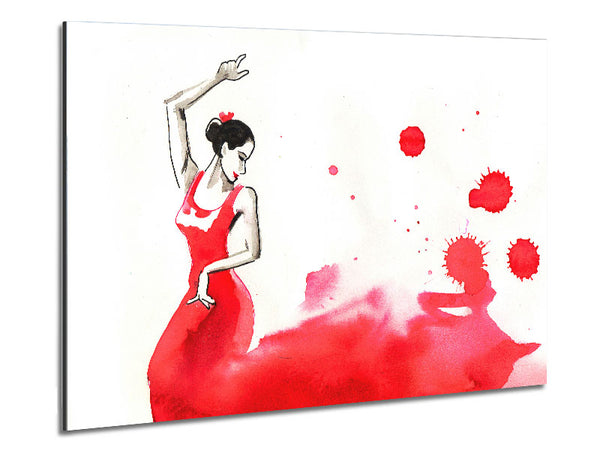 Spanish Flamenco Dancer Metal Print