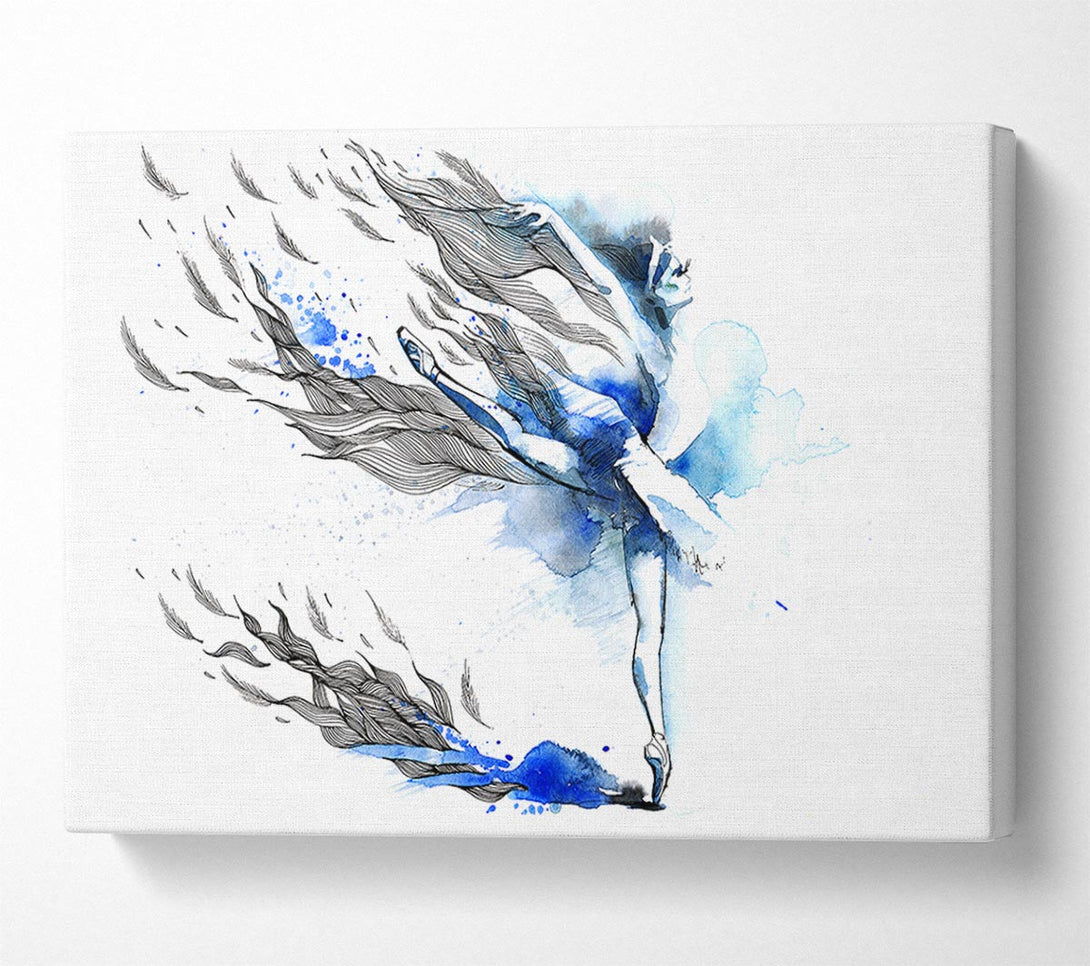  A Canvas Print of Blue Ballerina 12 Canvas Wall Art