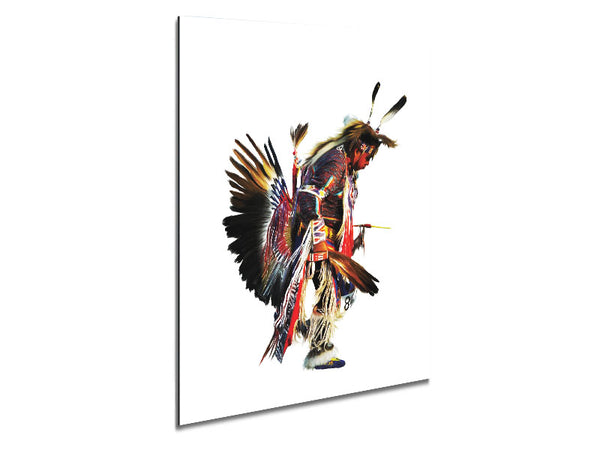 Red Indian Warrior Metal Print