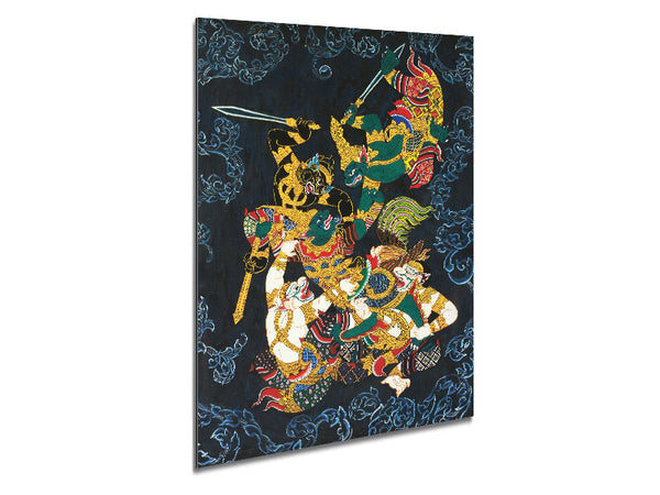 Warriors At Battle Metal Print