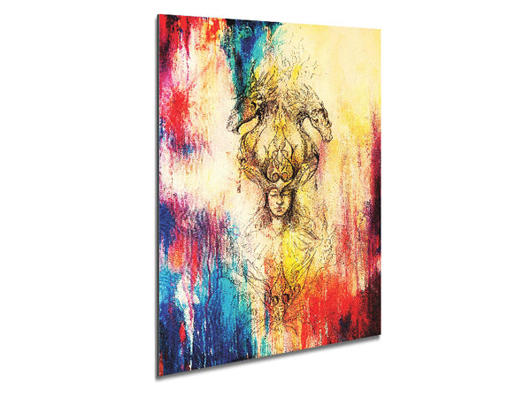 Red Indian Painting Metal Print