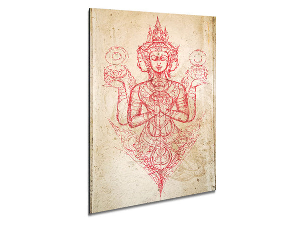 Hindu God Brahma Metal Print
