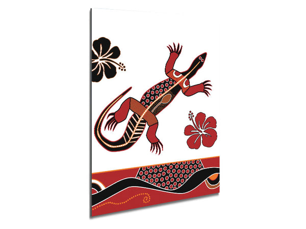Aboriginal Lizard 1 Metal Print