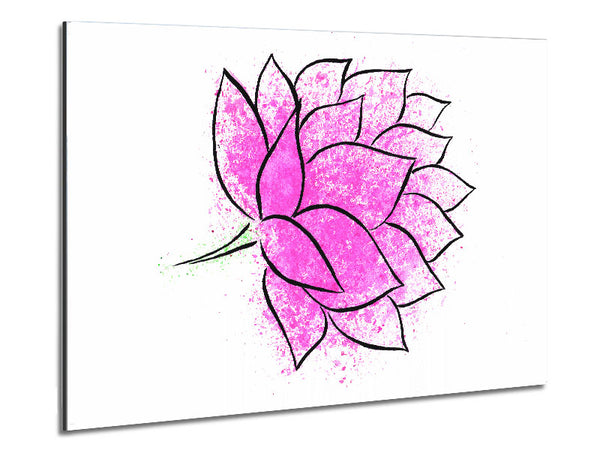 Pink Lotus Flower 1 Metal Print