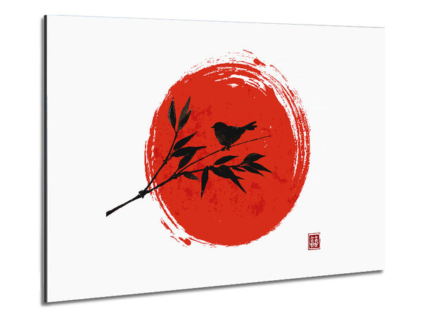 Chinese Red Sun Metal Print