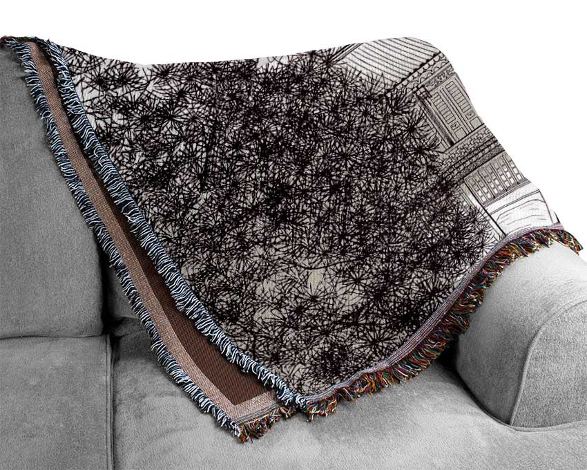 Home Of The Chinese Cherry Blossom Woven Blanket