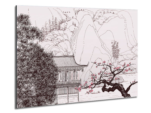 Home Of The Chinese Cherry Blossom Metal Print