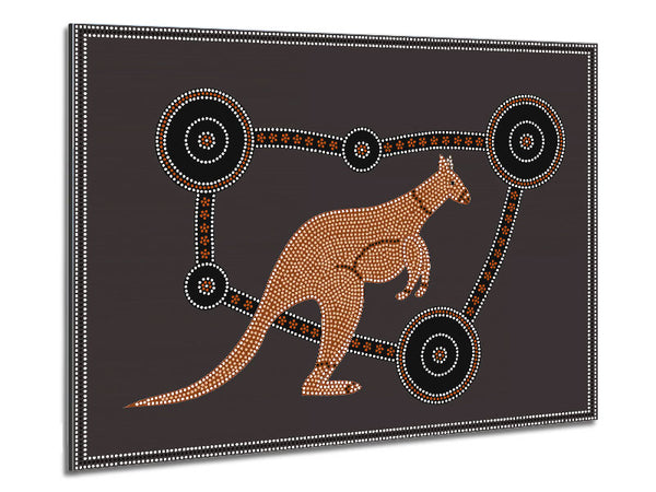 Aboriginal Kangaroo 1 Metal Print