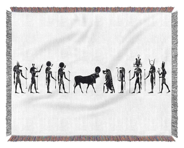 All The Egyptian Gods Woven Blanket