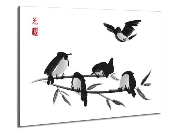 Chinese Birds Metal Print