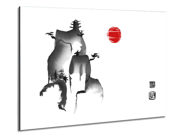 Chinese Mountain Tops 2 Metal Print