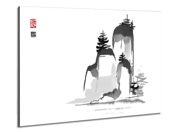 Chinese Mountain Tops 1 Metal Print