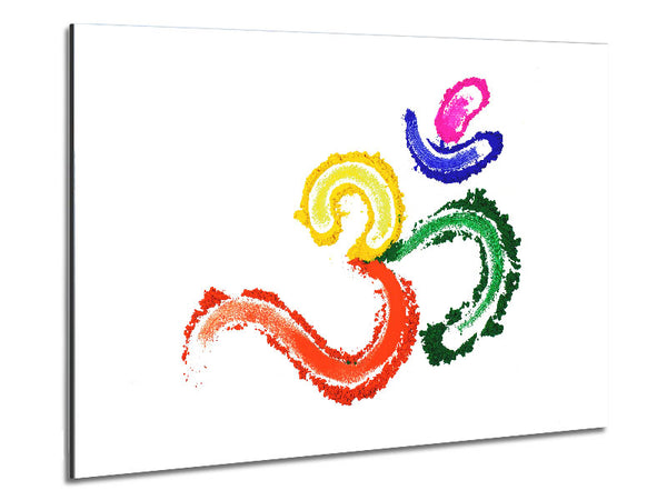 Chakra Om Sign Metal Print