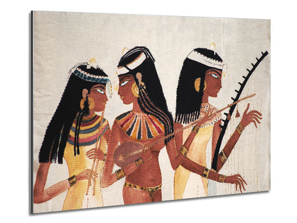Red Indian Women Metal Print