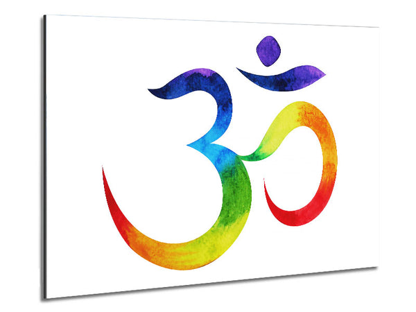 Chakra Om Colours 2 Metal Print