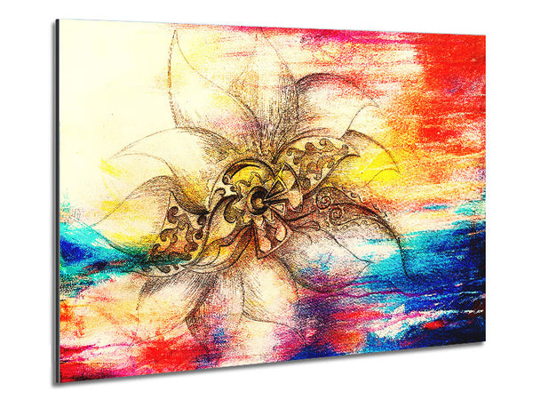 Colourful Lotus Flower Metal Print