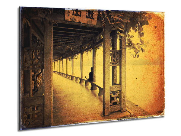 Peaceful Chinese Temple Metal Print
