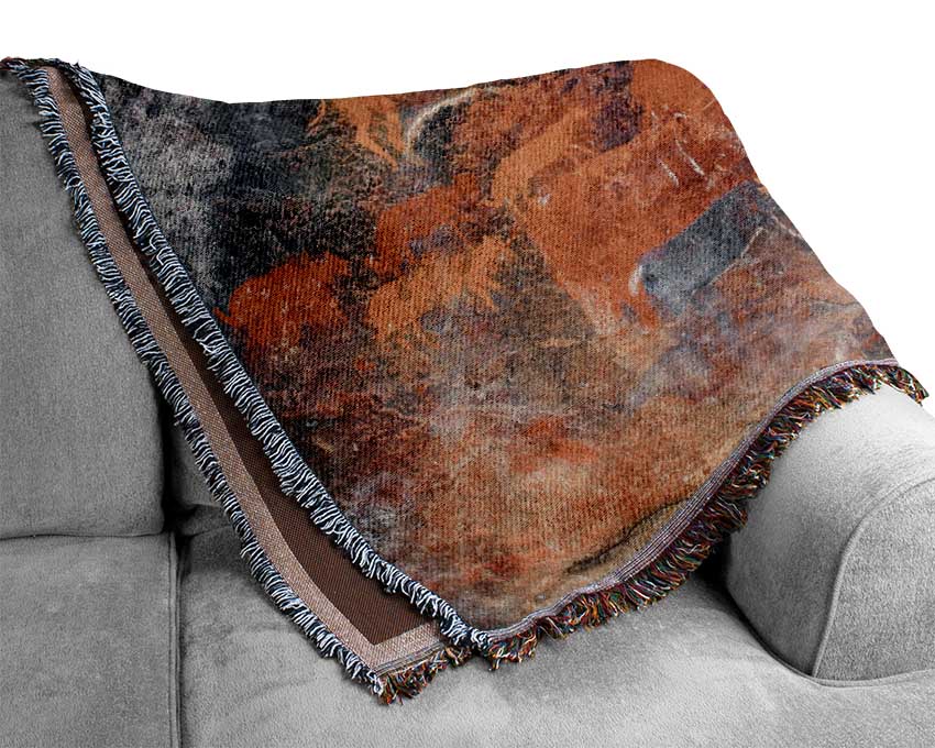 Primative Cave Art 1 Woven Blanket
