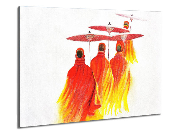 Buddhist monks Metal Print