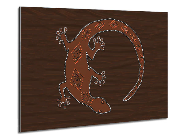Aboriginal Lizard 2 Metal Print