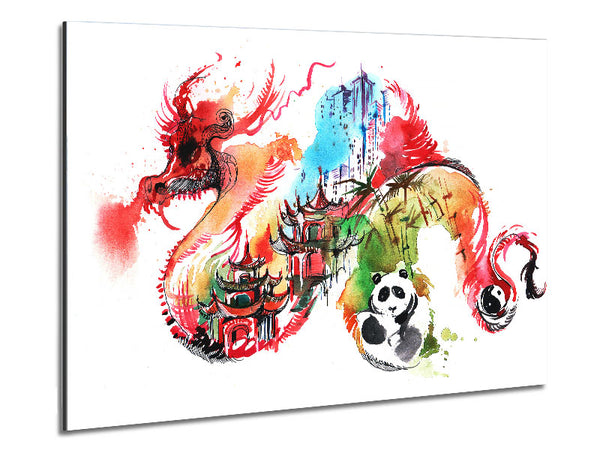 The Life In A Chinese Dragon Metal Print