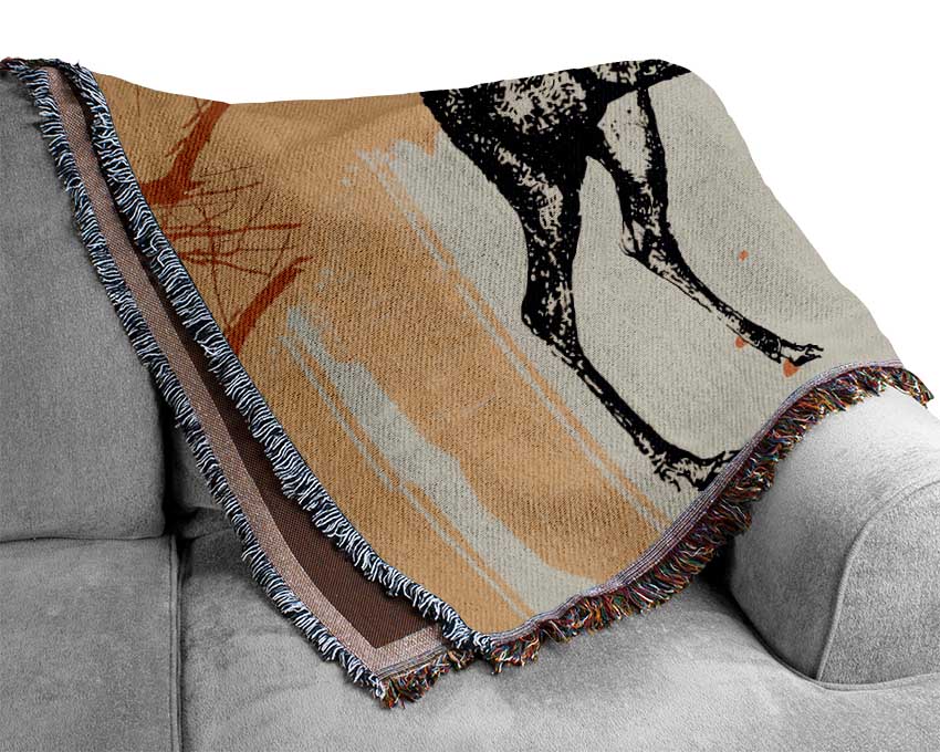 Moose In The Golden SunA Woven Blanket