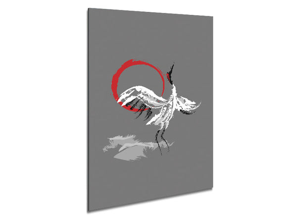 Japanese Crane 4 Metal Print