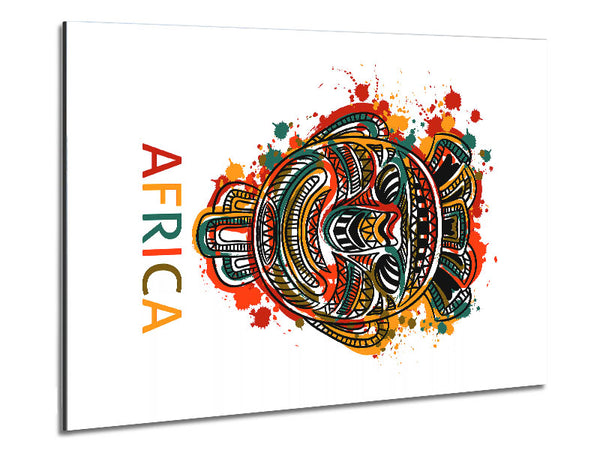 African Mask Metal Print