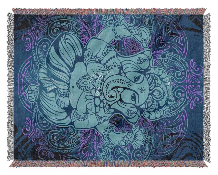 Hindu God Ganesha 4 Woven Blanket