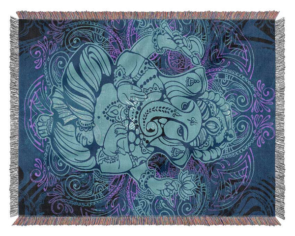 Hindu God Ganesha 4 Woven Blanket