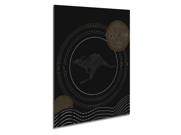 Aboriginal Kangaroo 2 Metal Print