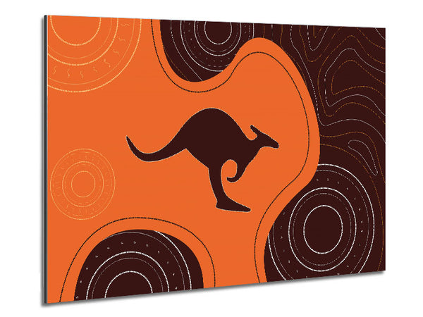Aboriginal Kangaroo 3 Metal Print