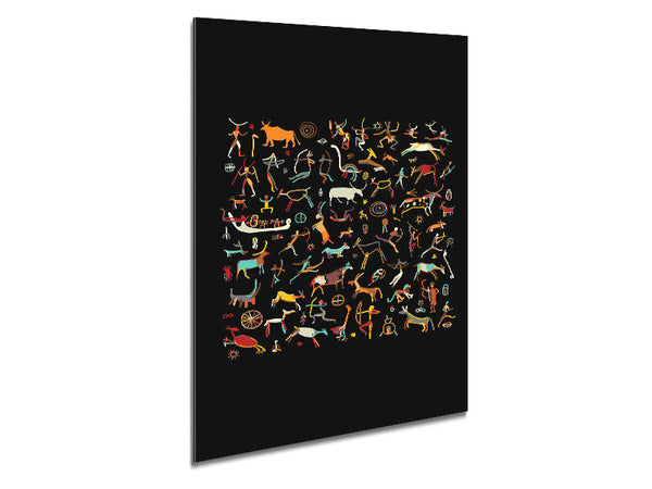 Cave Drawings Metal Print