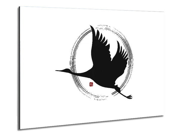 Japanese Crane 3 Metal Print