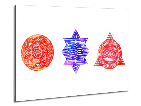 Indian Symbols Metal Print