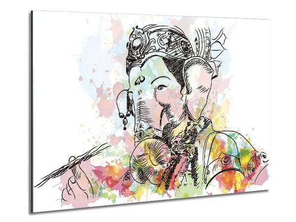 Hindu God Ganesha 7 Metal Print