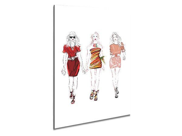 Catwalk Dresses Metal Print